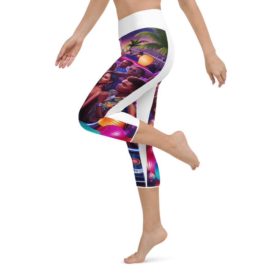 Sunset Rave Party Capri Leggings product image (6)