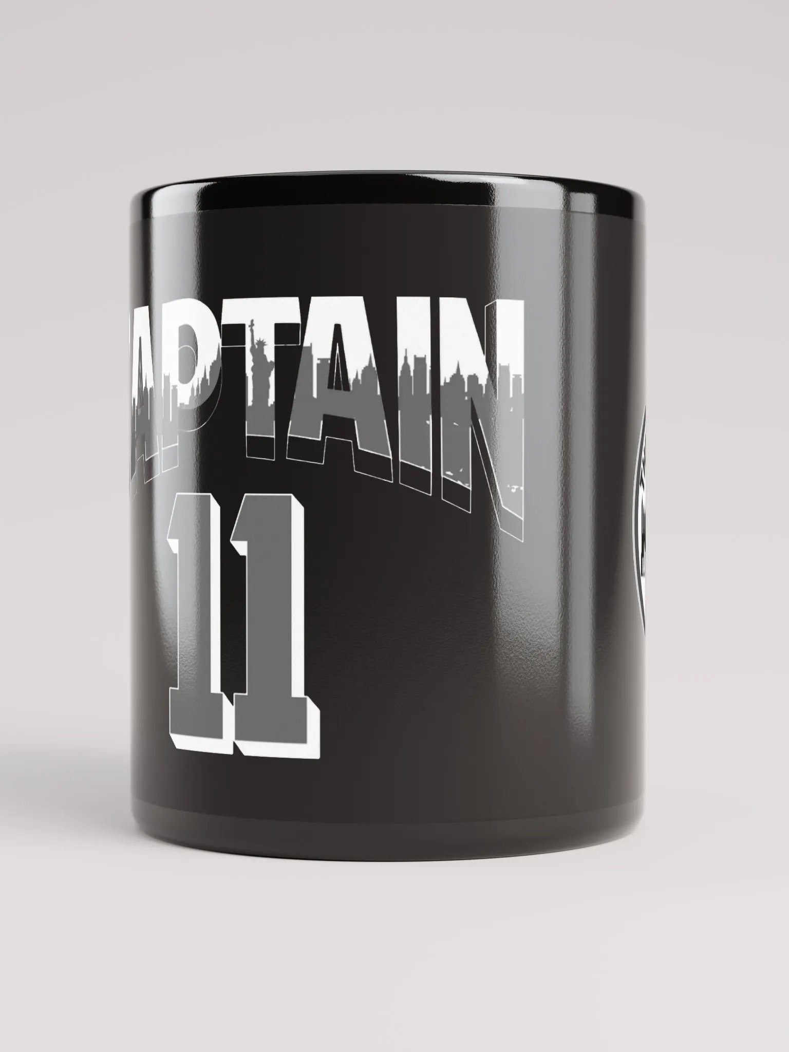 Captain 11 New York Skyline Black Coffee Mug (Monochrome Edition) product image (1)