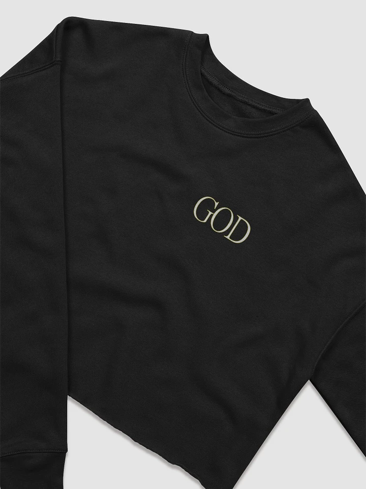 Good Vs Evil - God's In My Heart & The Devil's On My Back - Bella+Canvas Women's Fleece Crop Sweatshirt product image (1)