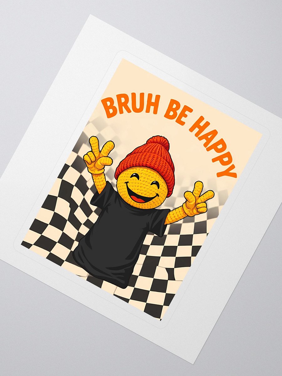 BRUH BE HAPPY Peace Sign Stickers product image (2)