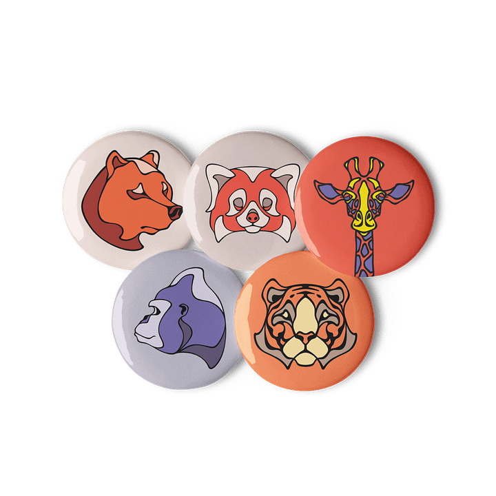 Critter Crew - Set of 5 Pin Buttons product image (2)