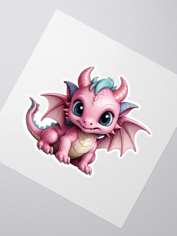 Cute Baby Pink Dragon V.1 Sticker product image (5)