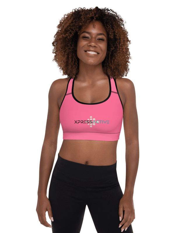 XPRESSACTIVE Pink All-Over Print Padded Sports Bra product image (2)