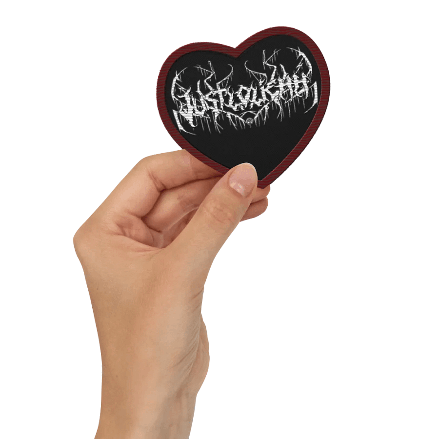 Justloliehh metal logo White PATCH Heart product image (2)