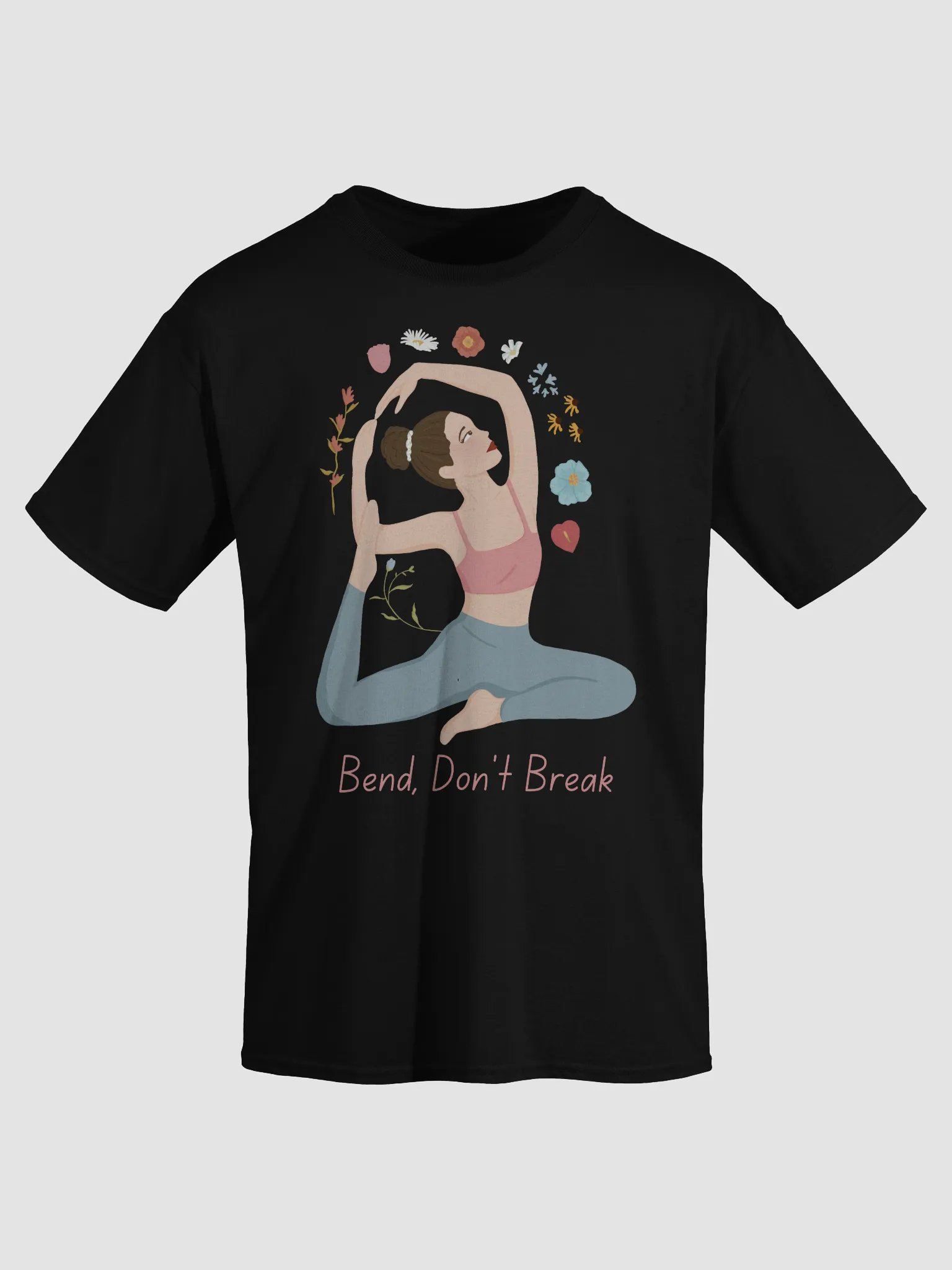 Yoga Resilience T-Shirt - Bend, Don't Break Motif product image (3)