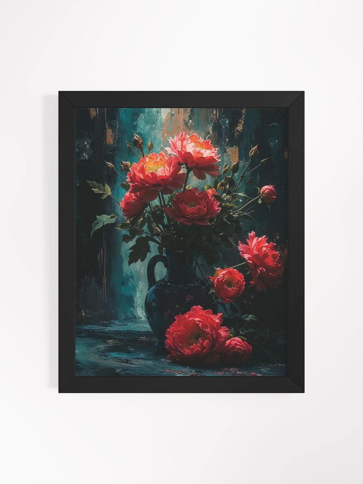 Vibrant Peony Vase Framed Print product image (1)
