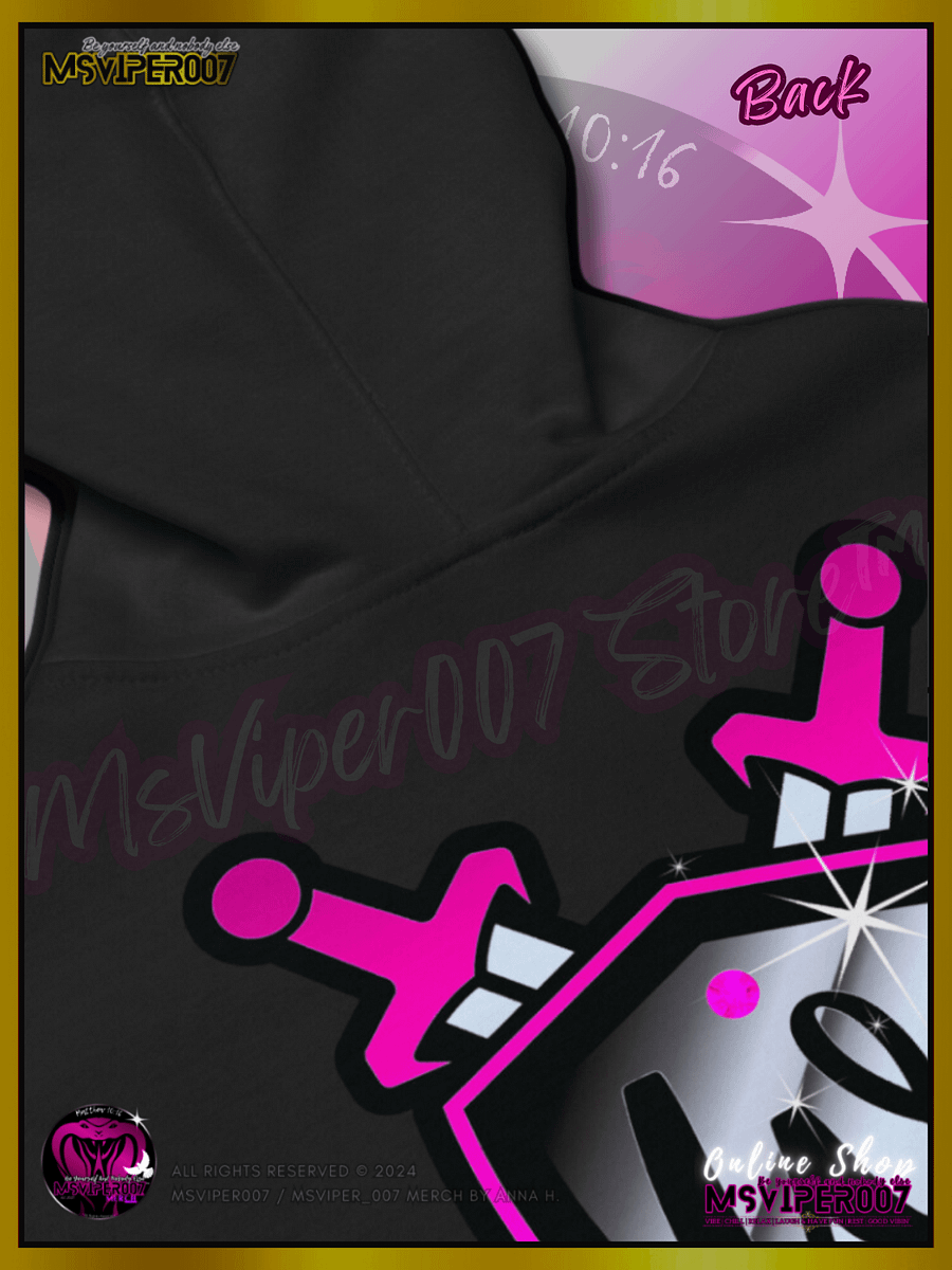Hoodie [ Embroidered / DTG Design(s) ] - MsViper007's "Warrior Spirit-Plate Up!!!" - (flamingo / royal pink) Zip Up Hoodie By Anna H. product image (4)