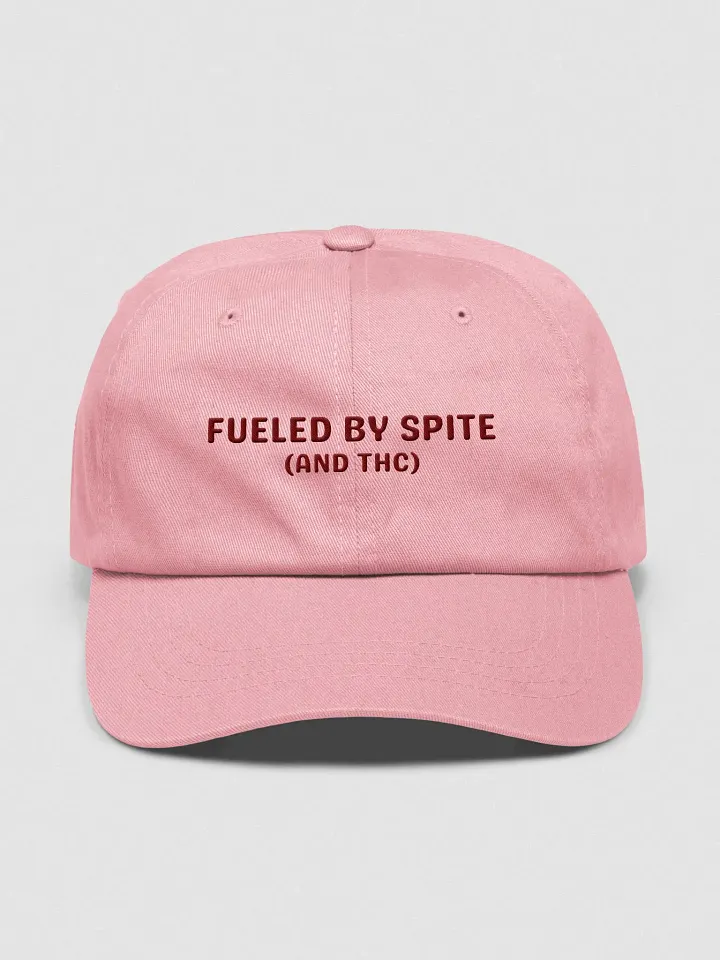 FUELED BY SPITE (maroon thread) embroidered classic dad hat product image (17)