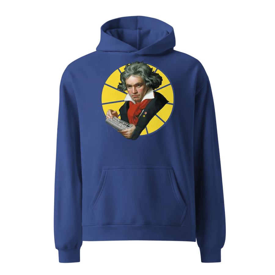 Roland van Beethoven by Frank Fonik (TB 303) , Techno EDM Unisex Premium Oversized Hoodie product image (2)