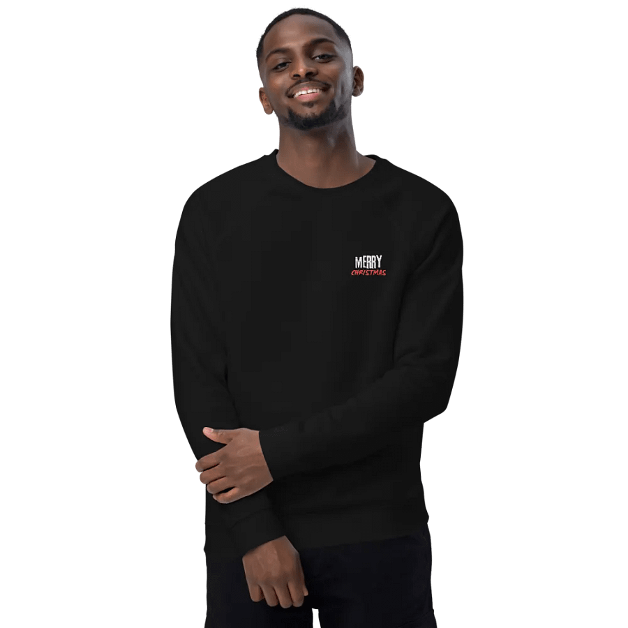 Merry Christmas Organic Comfort Raglan Sweatshirt product image (9)