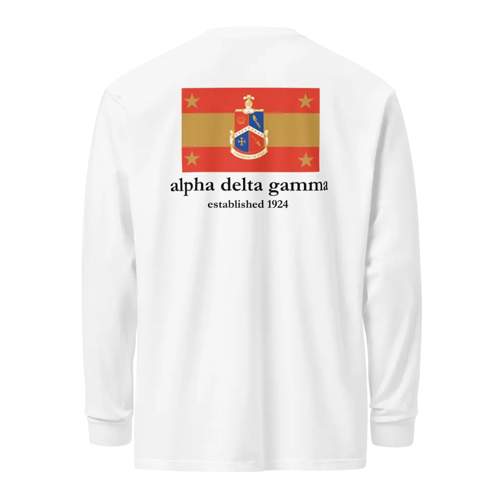 Alpha Delta Gamma Flag Tee - Long Sleeve product image (2)