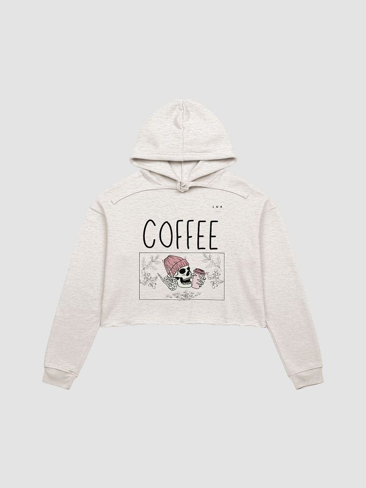 Coffee Skull Women's Graphic Cropped Premium Hoodie product image (1)