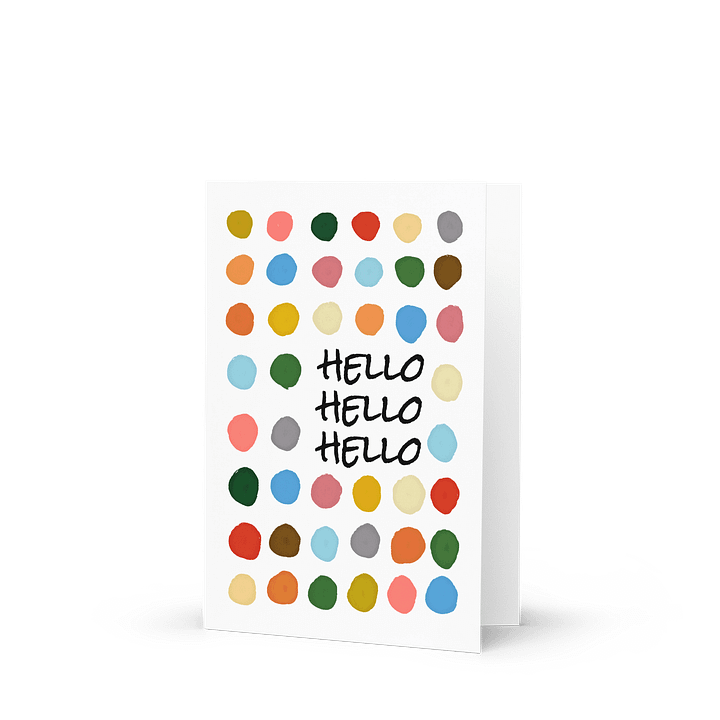 Hello Card | Playful Design, Blank Inside product image (1)