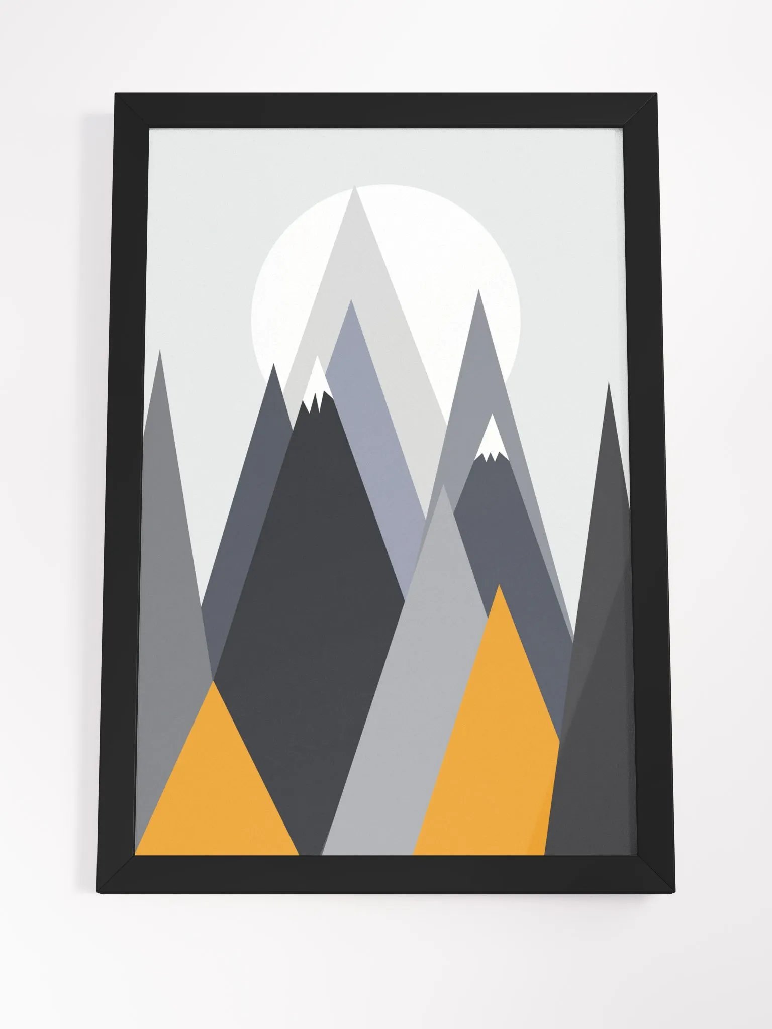 Geometric Mountain Layers Poster product image (19)