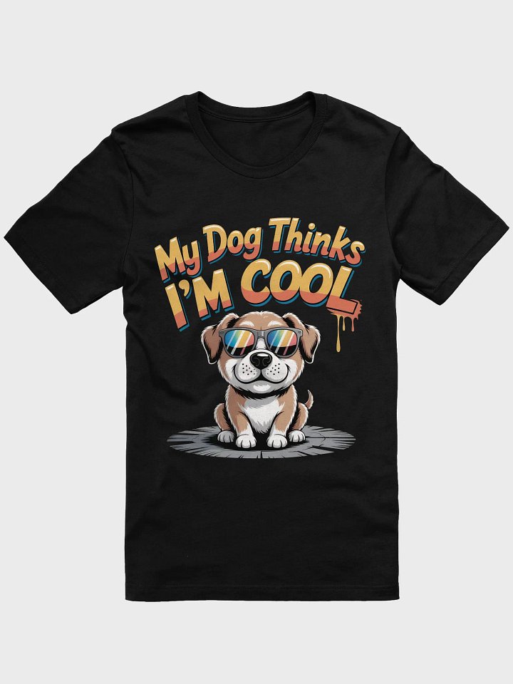 My Dog Thinks I'm Cool – Golden Retriever Cartoon T-Shirt product image (1)