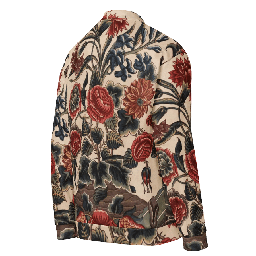 Red Victorian Flowers Bomber Jacket product image (4)