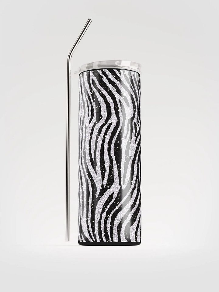 Quench Your Thirst in Style with our Zebra Print Stainless Steel Tumbler | Eco-Friendly 20 oz Tumbler with Reusable Straw Included product image (1)