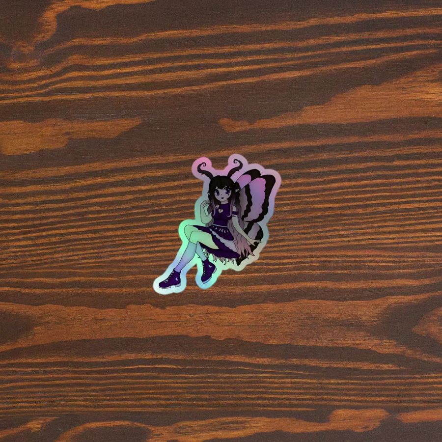 OLD Mystic Moth Fairy Holographic Sticker product image (3)