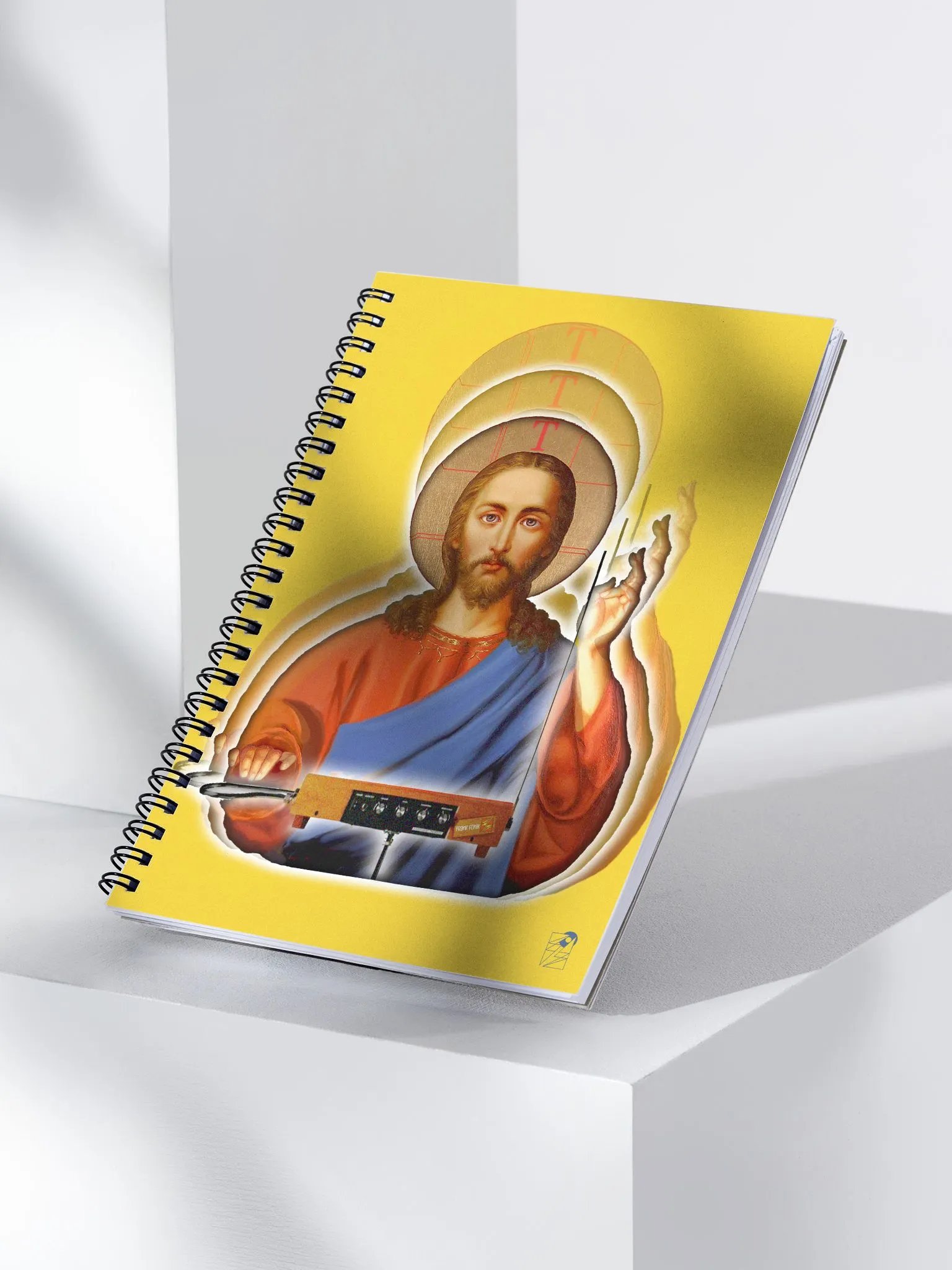 The Holy Theremin by Frank Fonik, EDM Techno Spiral Notebook product image (4)