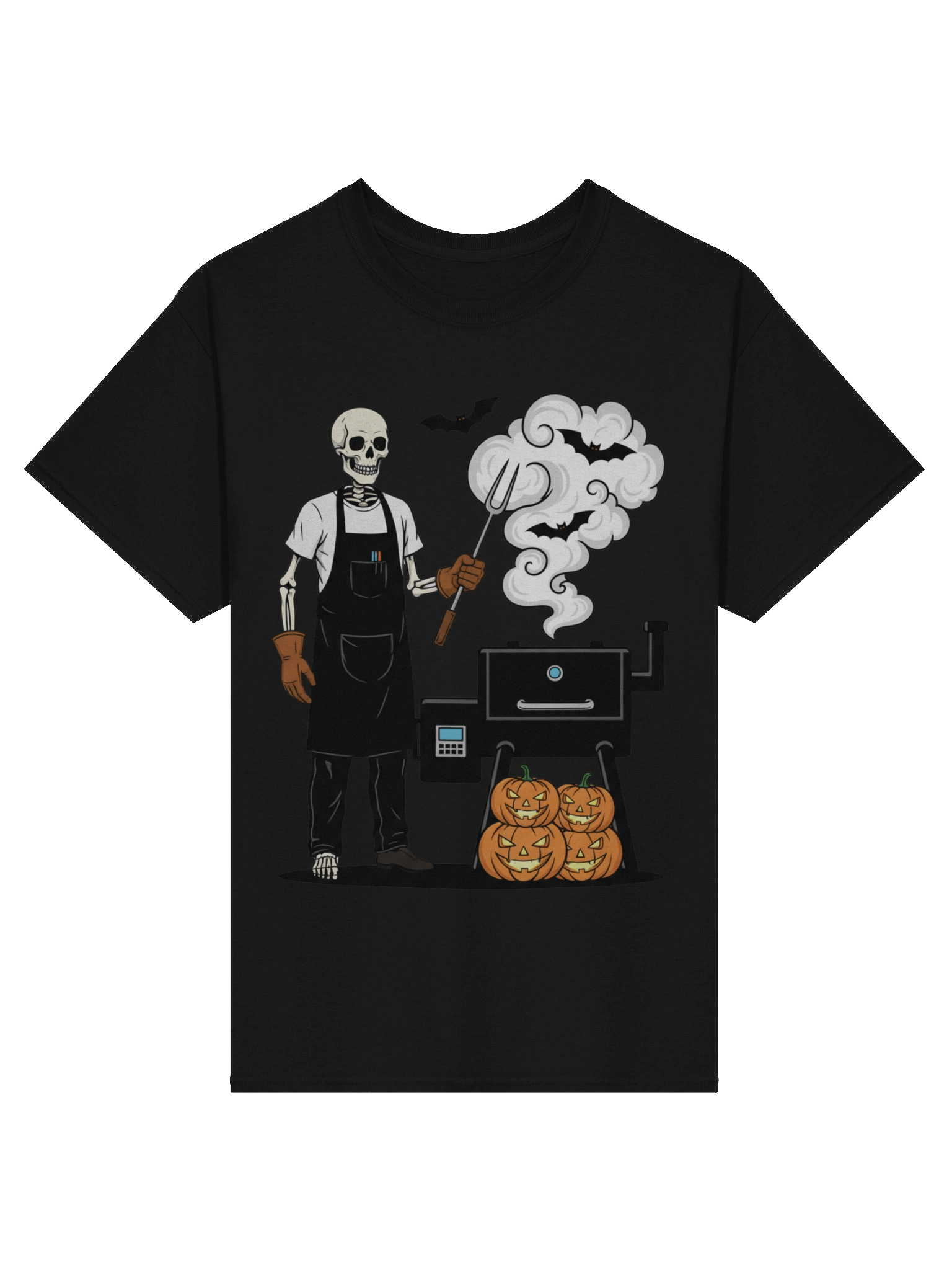Kettle Bones — Minimalist Skeleton Grillmaster Tee product image (4)