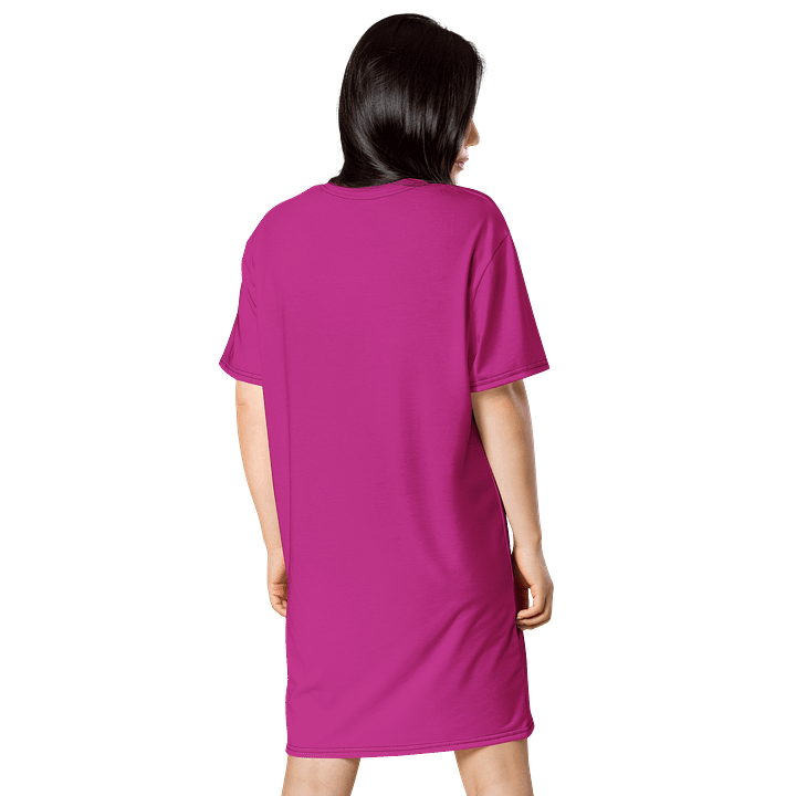 Oversized T-Shirt Dress - Bold Medium Red Violet, Sizes 2XS-6XL product image (2)