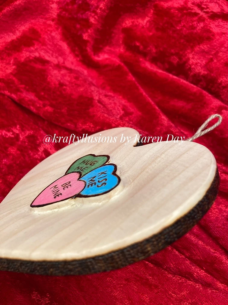 Candy Hearts Carved Ornament product image (3)