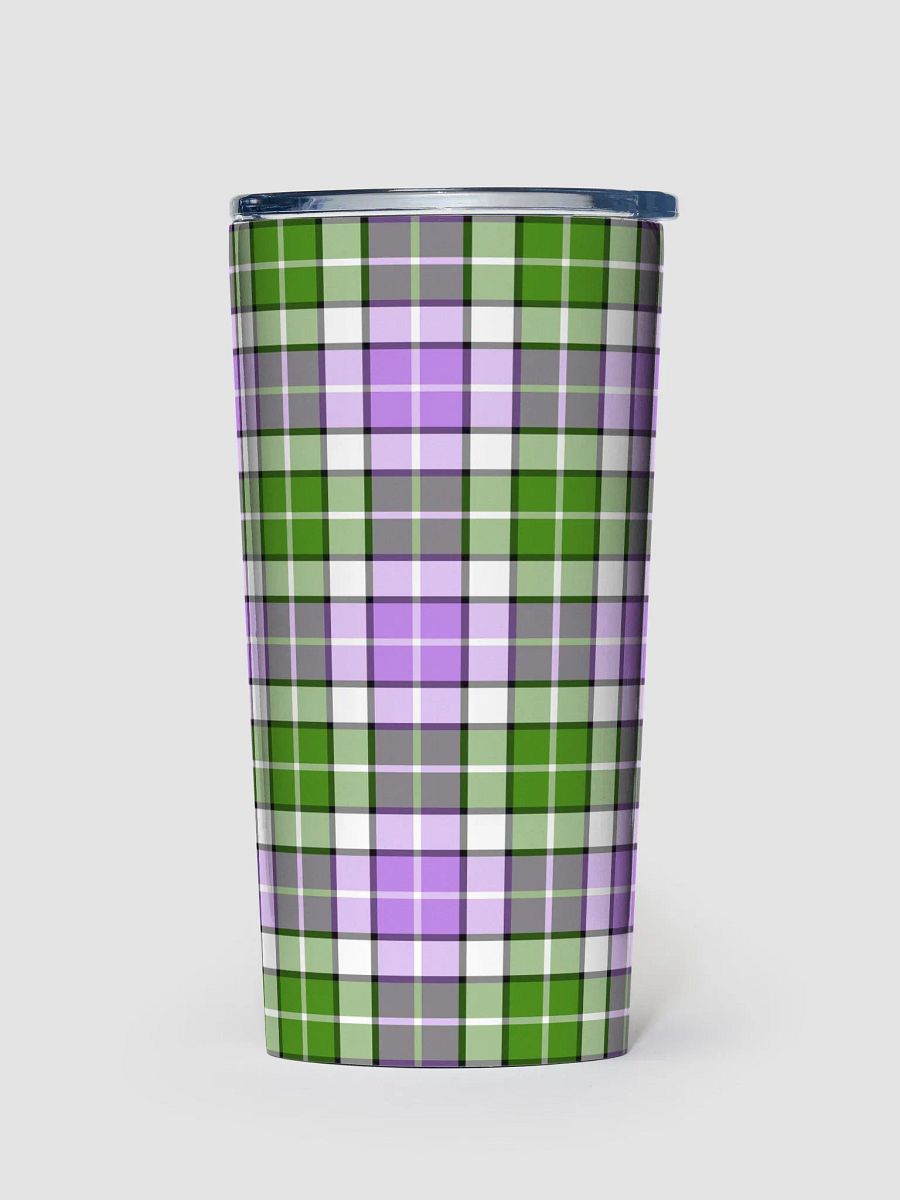 Lavender and Green Plaid Travel Tumbler product image (2)