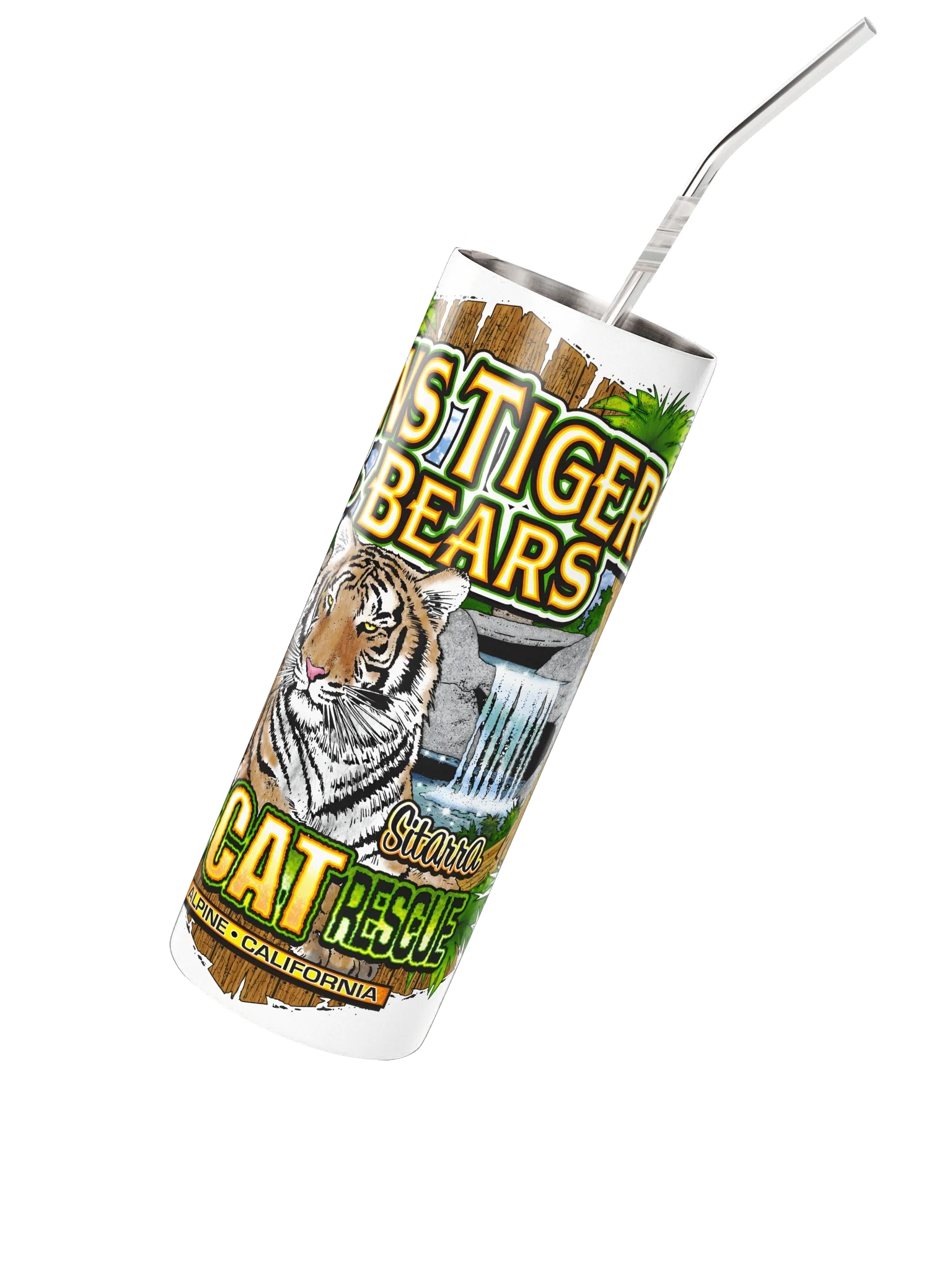 Sitarra the Tiger Steel Tumbler product image (2)