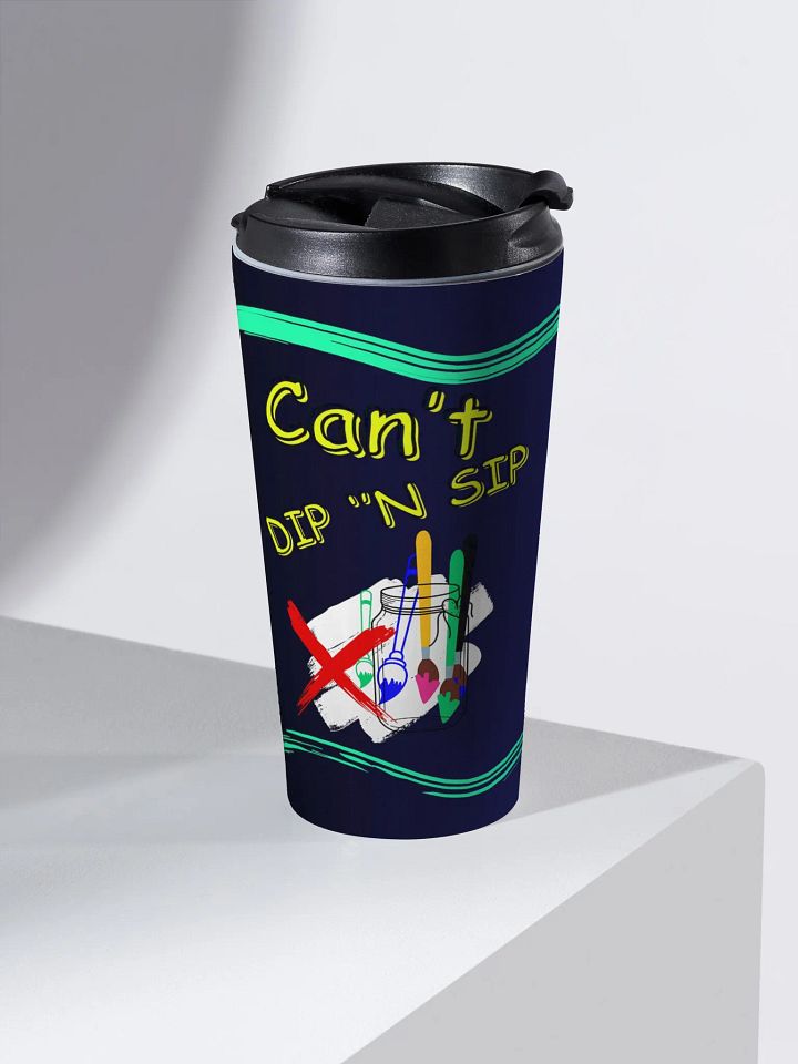 Paint and sip Stainless Steel Travel Mug gift for artists moms dads sons daughters rinde product image (2)
