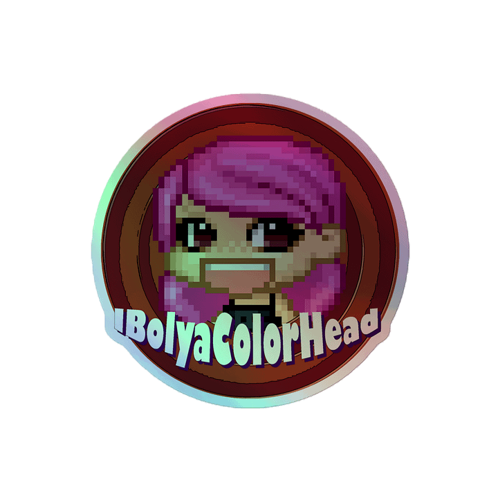 IbolyaColorHead Logo Holographic Sticker product image (2)