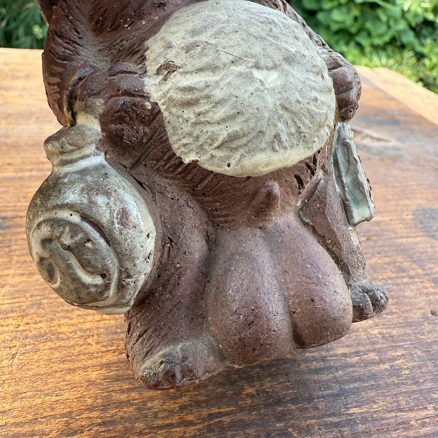 🎎 Vintage Japanese Tanuki Statue with Sake Flask & Ledger – Japan Antique Roadshow product image (7)