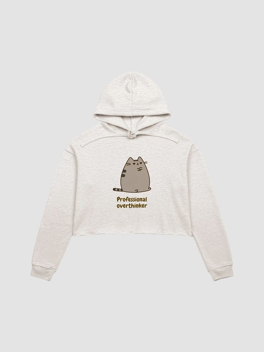Meme Professional Overthinker Kitty Crop Hoodie product image (6)