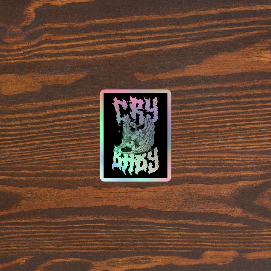 Winged Cry Baby Holo Sticker product image (3)