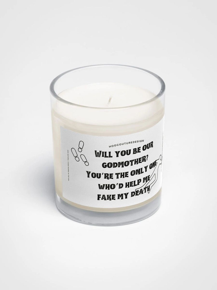 Funny gift for a godmother - Fake my death - Soy wax vegan candle product image (3)