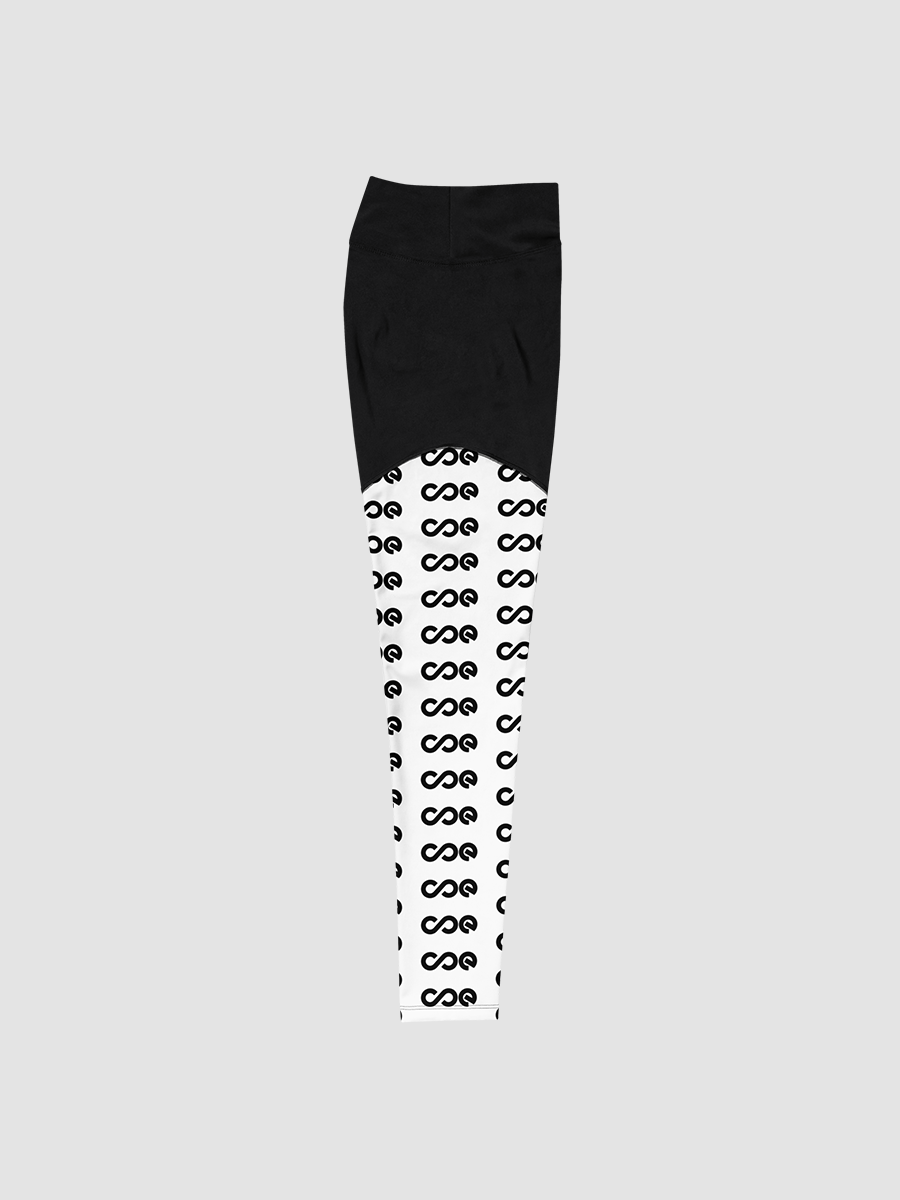 COE Premium Sports Leggings Black & White product image (4)