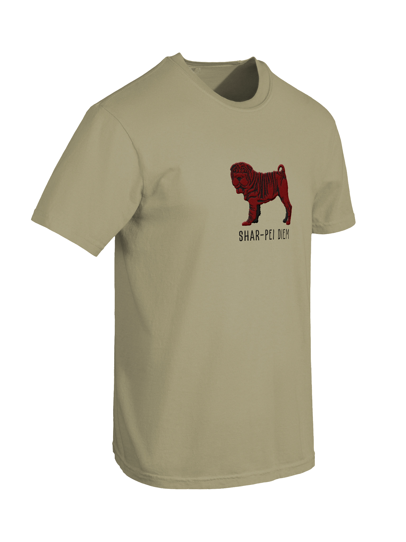 Shar-Pei Diem T-Shirt(Embroidered) of a Chinese Shar-Pei(Chocolate) product image (44)
