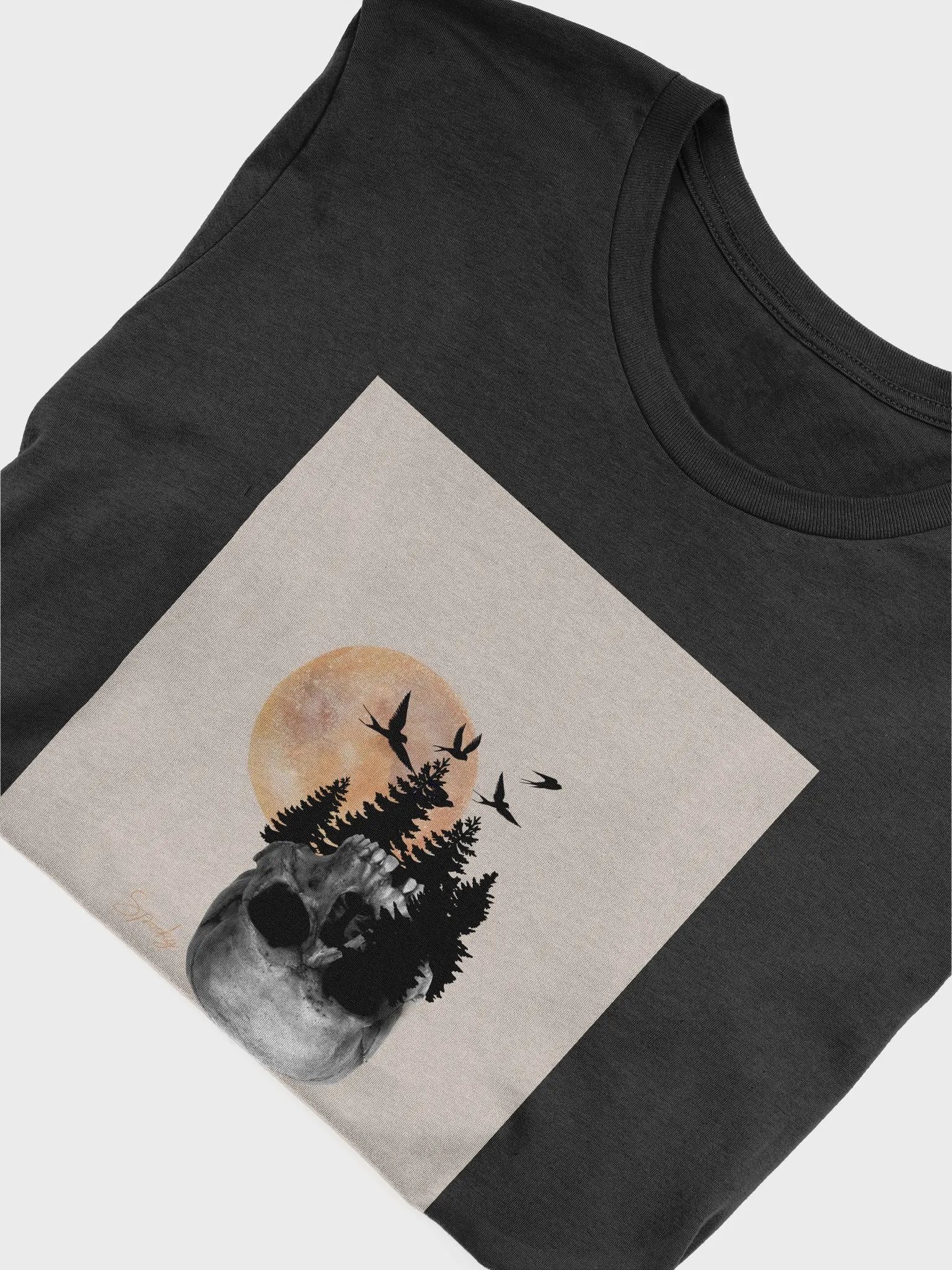 Eerie Moonlight Skull T-Shirt product image (3)