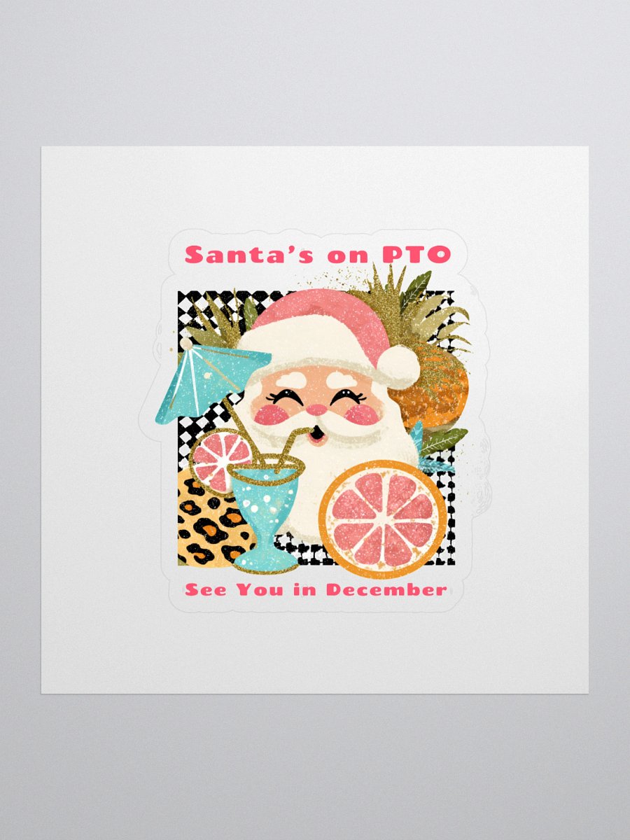 Tropical Santa Kiss Cut Stickers product image (1)