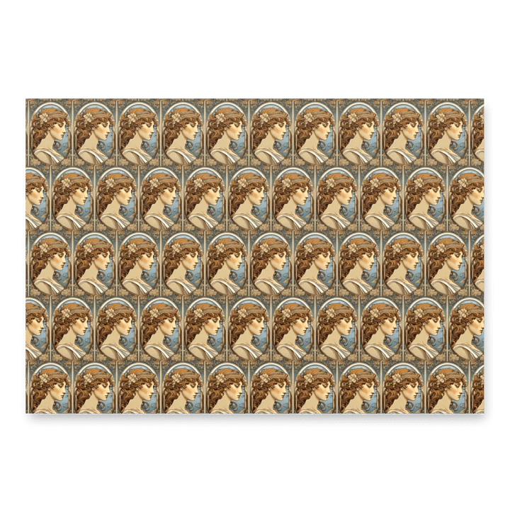 Art Nouveau Muse Wrapping Paper Set product image (2)