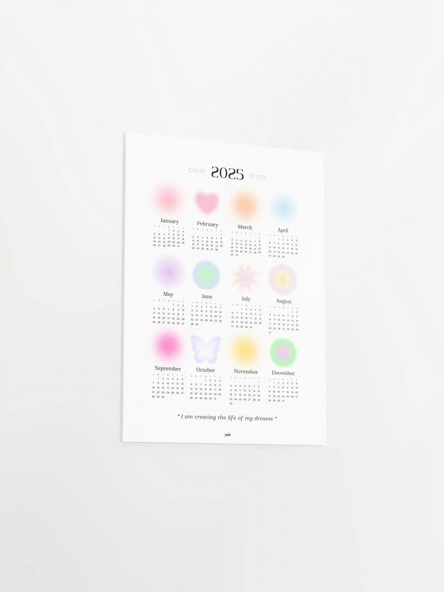 Cute Gradient 2025 Calendar product image (7)