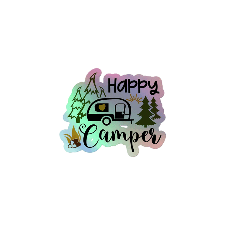 Happy Camper Holographic Sticker Set product image (1)