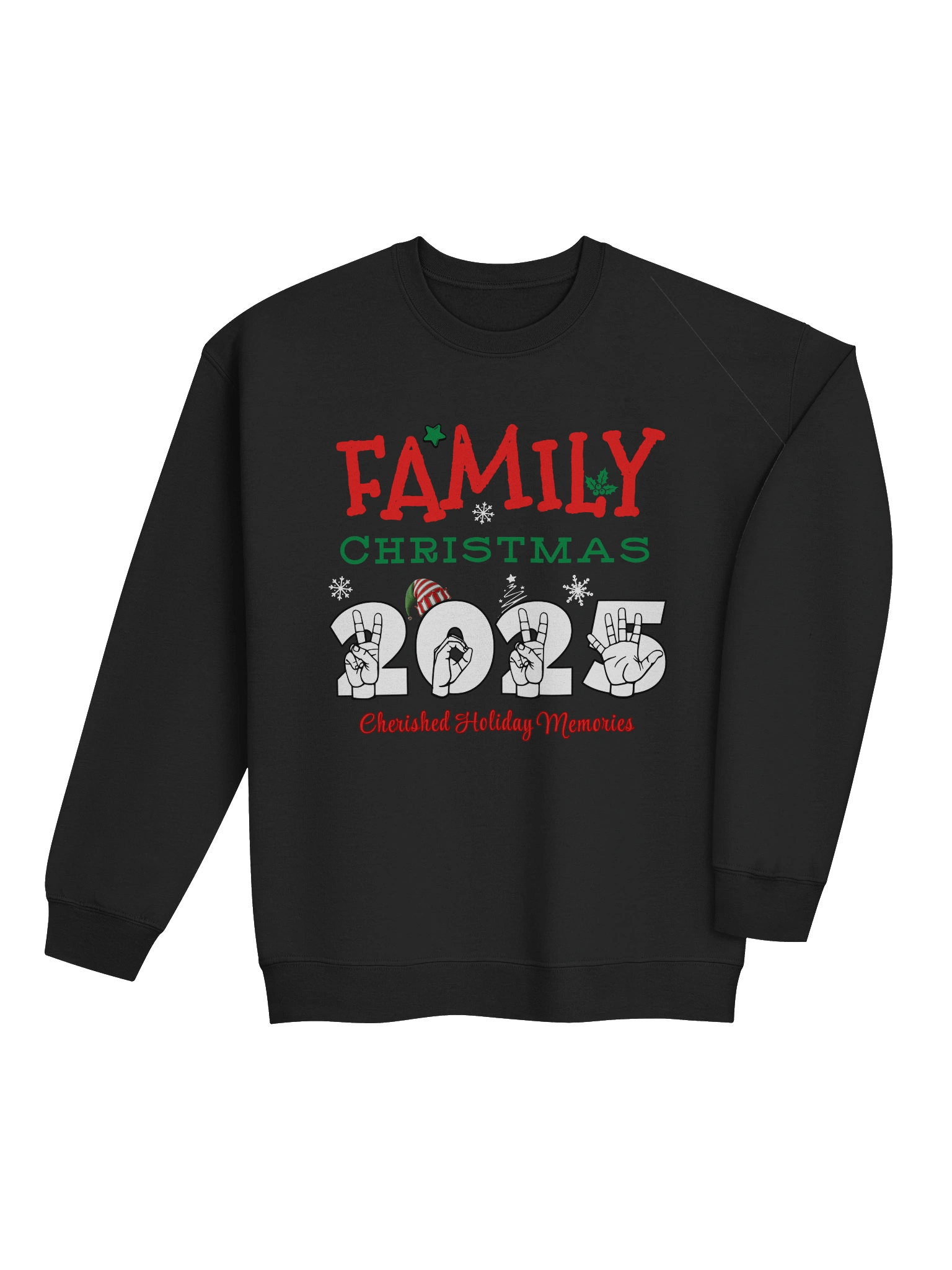 "Family Christmas 2025 – ASL Holiday Sweatshirt" by Able Lingo product image (4)