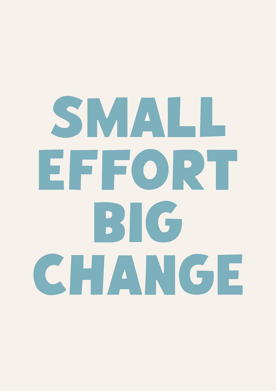 Small Effort Big Change Poster product image (1)