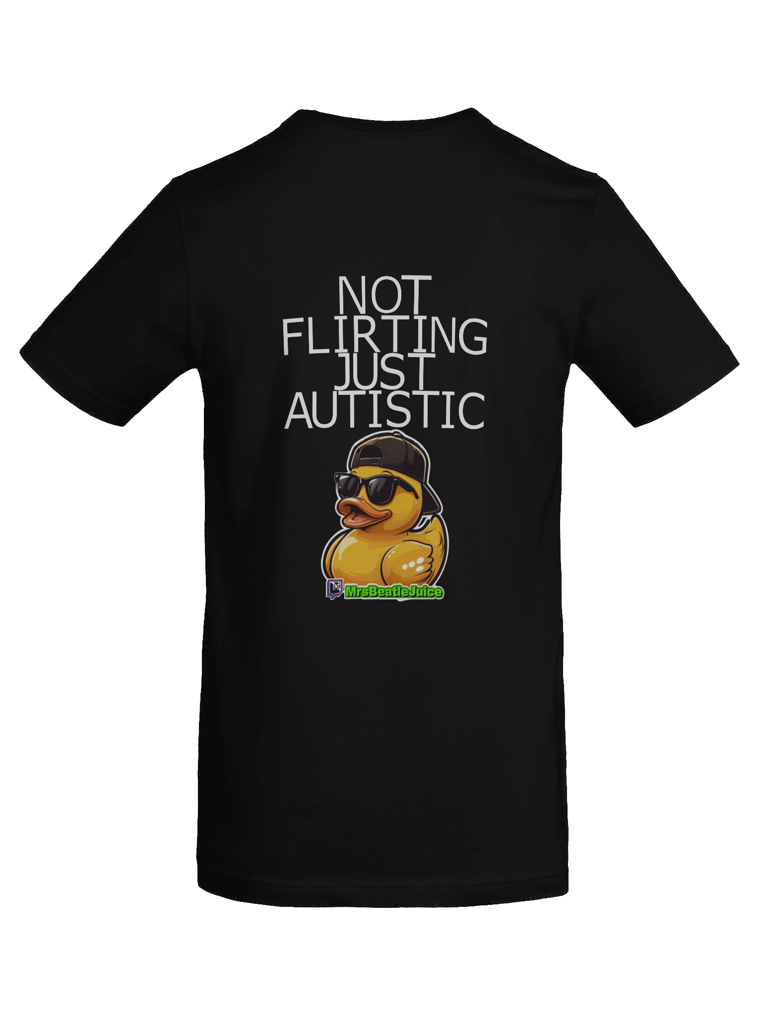 NOT FLIRTING!! - Black Tee product image (8)