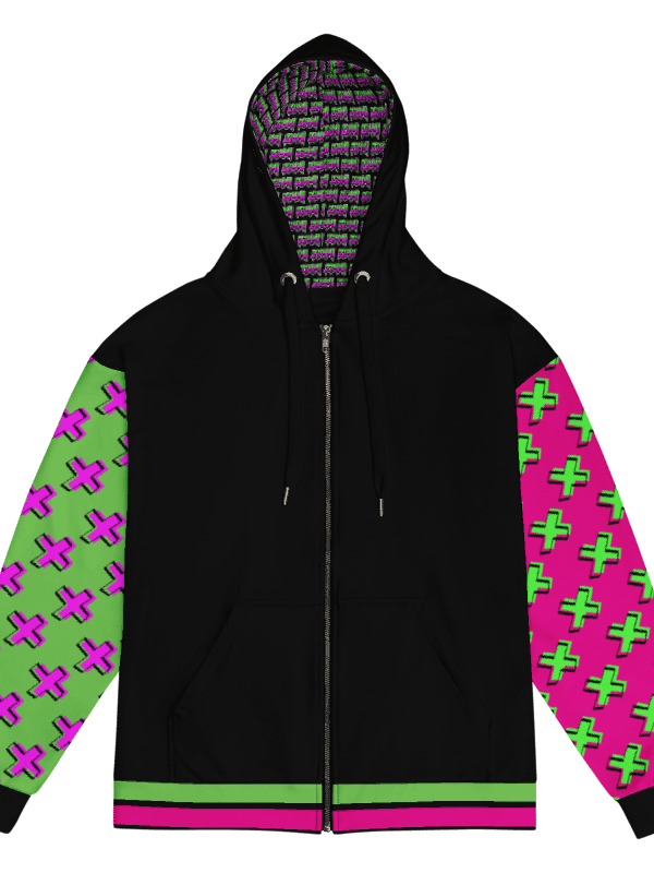 ZIMMI GlitchWave Hoodie (Black Edition) + Sticker Pack product image (2)