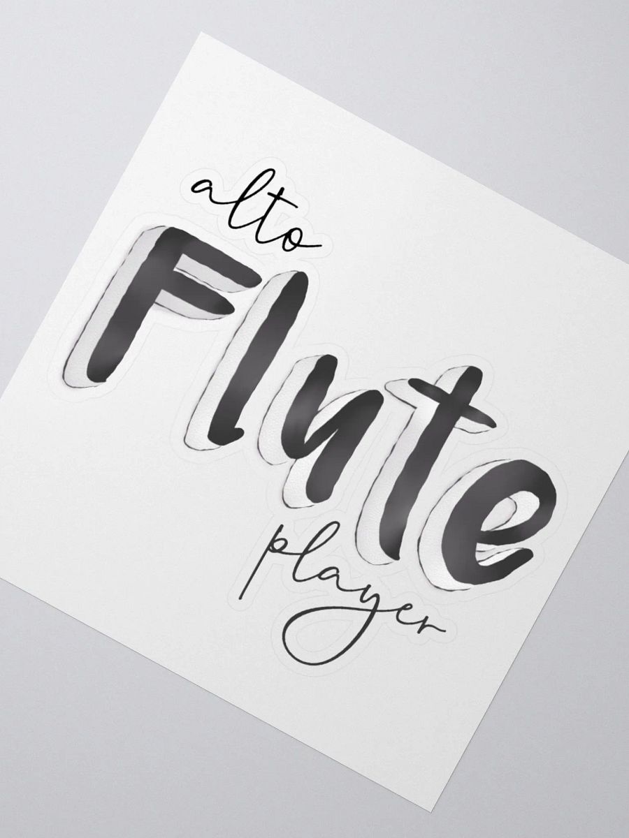 3D Alto Flute Player Typography Sticker product image (2)