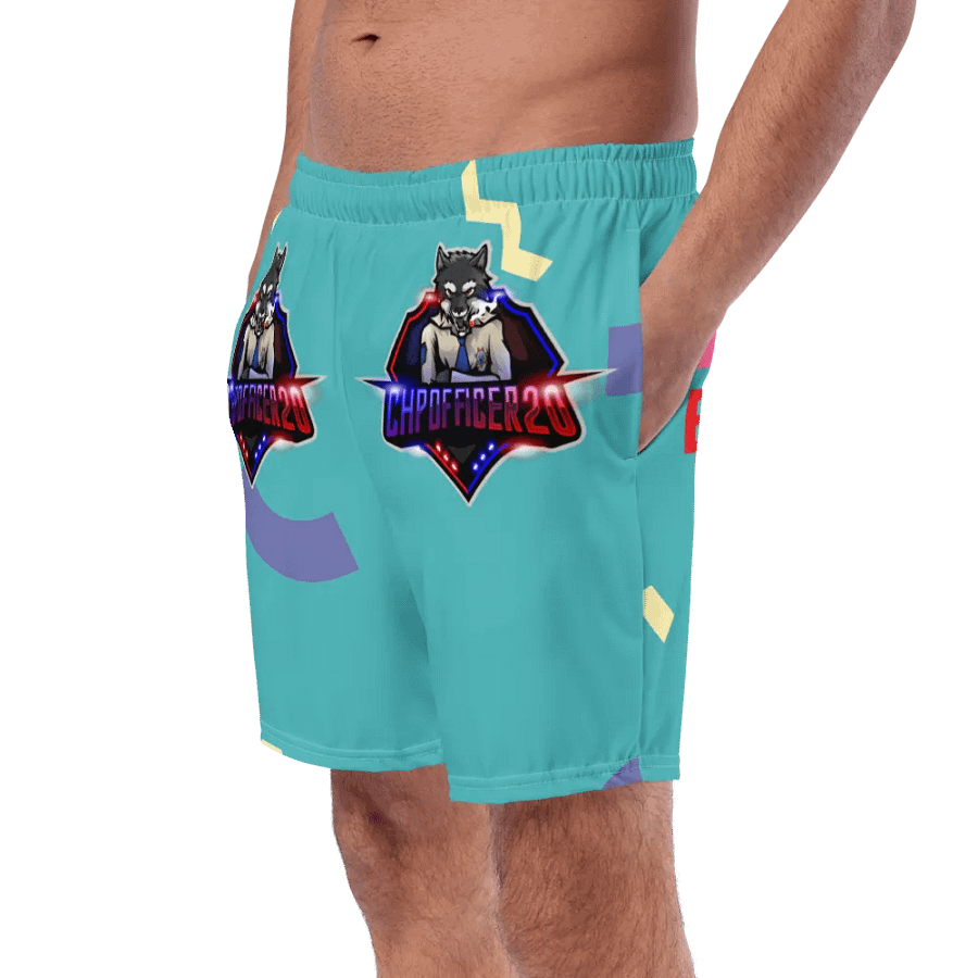 Choppercrew Emblem All-Over Print Swim Trunks product image (9)