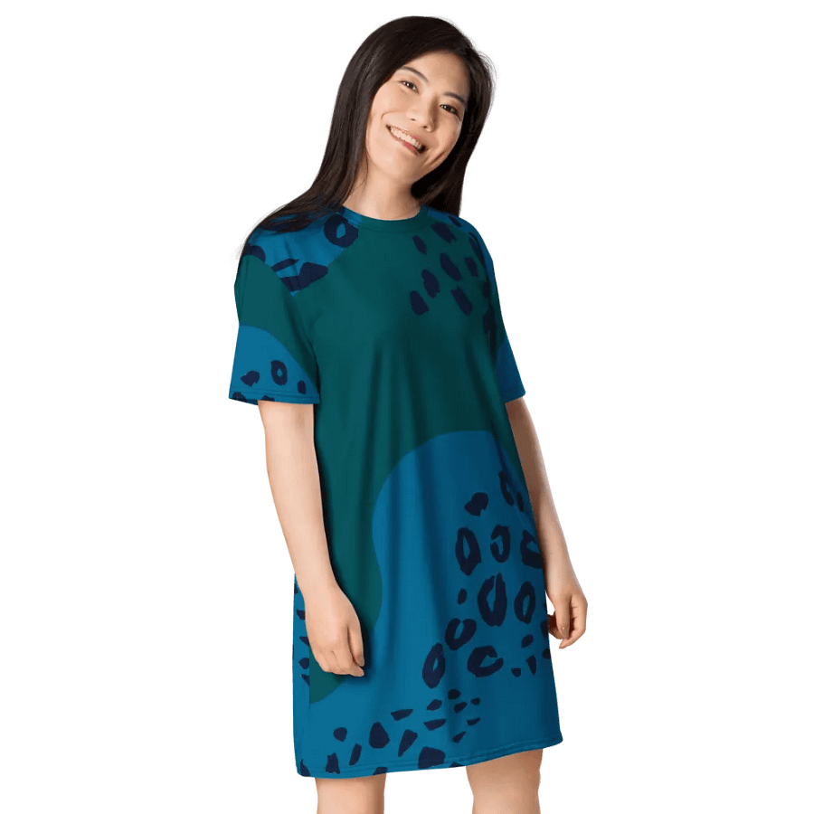 Leopard Waves T-Shirt Dress product image (4)