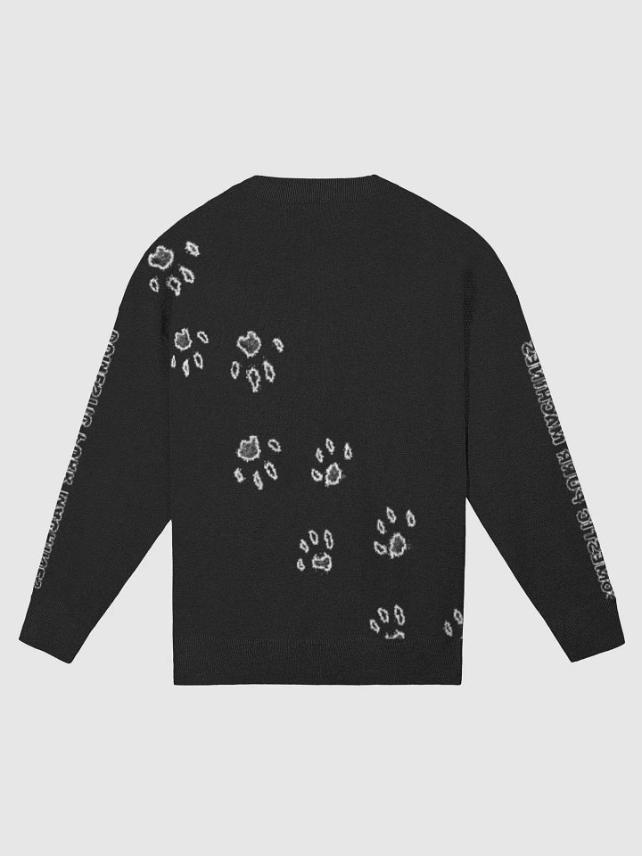 Paw Print Knitted Crewneck Sweater Relaxed Fit product image (2)