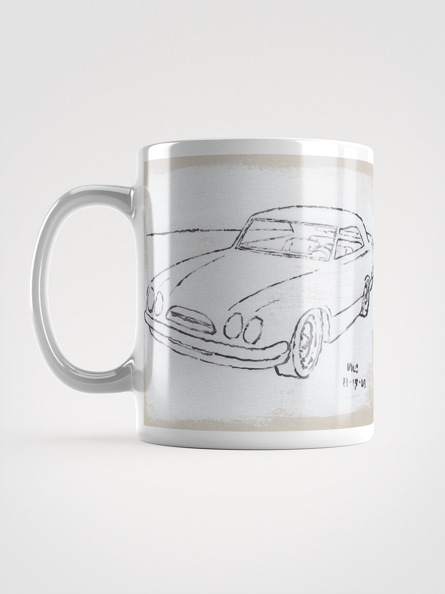 White Cars 3 & 4 on White Glossy Mug product image (6)